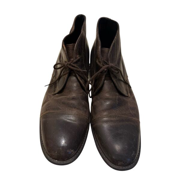 Stafford brown low top lace up casual dress boots for men - Size 8 - Picture 3 of 11